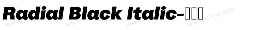 Radial Black Italic字体转换 Radial Black Italic字体转换